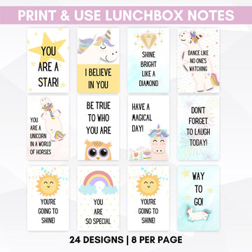 growth mindset lunchbox notes for kids